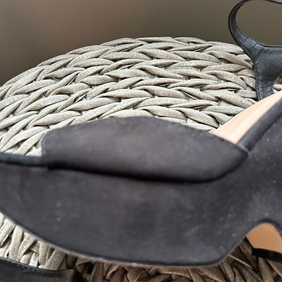 Madden Girl Women’s Black Chunky Platform Wedge Heels with Black Strap Size 7.5 - Picture 10 of 13